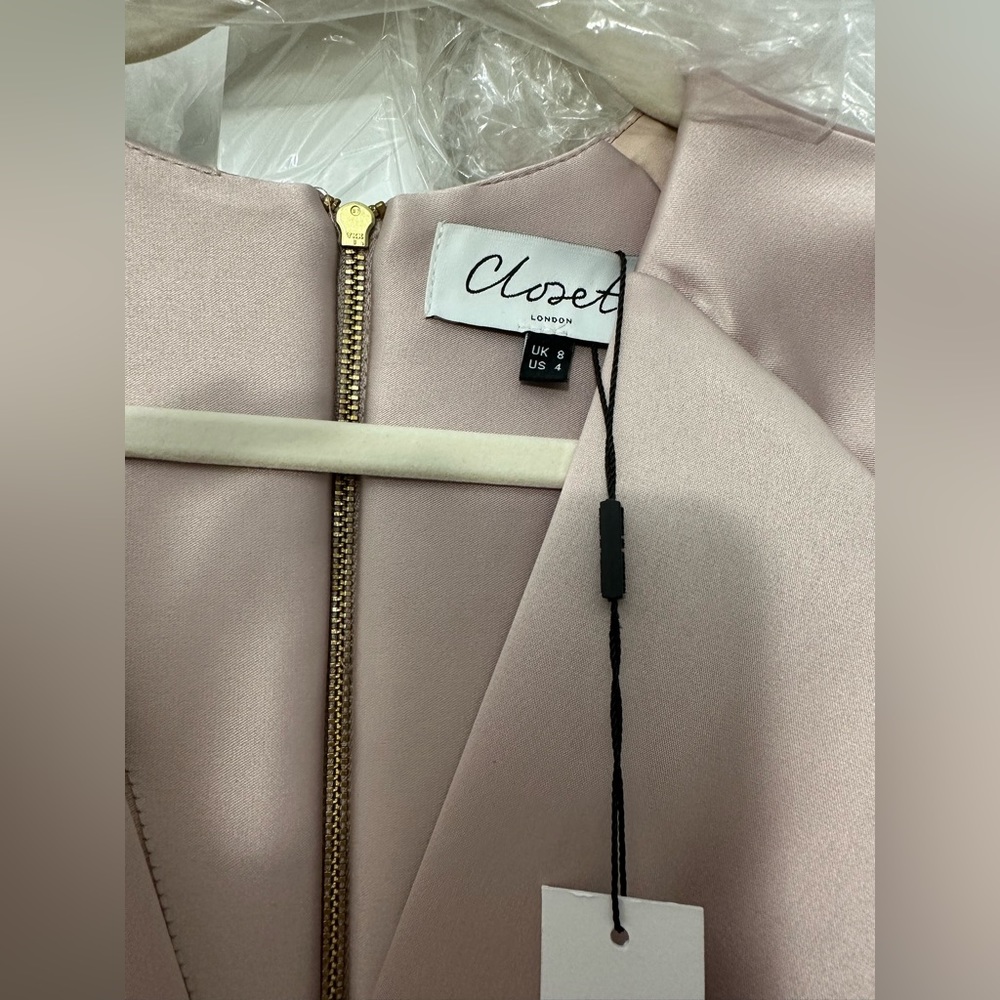 Closet London tie waist blush dress brand new - Picture 4 of 8